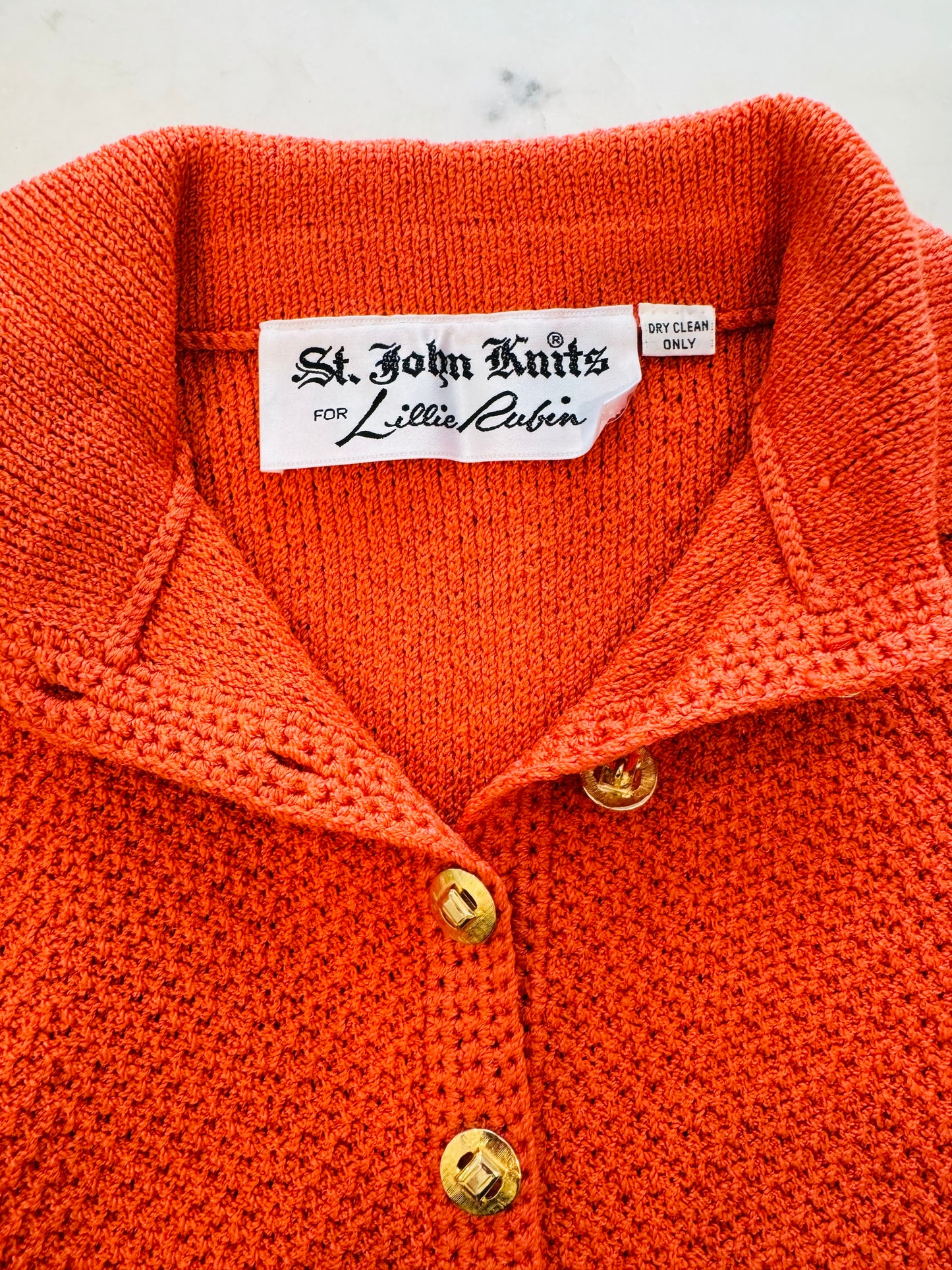Vintage 70s St John Lillie Rubin Knit Cardigan