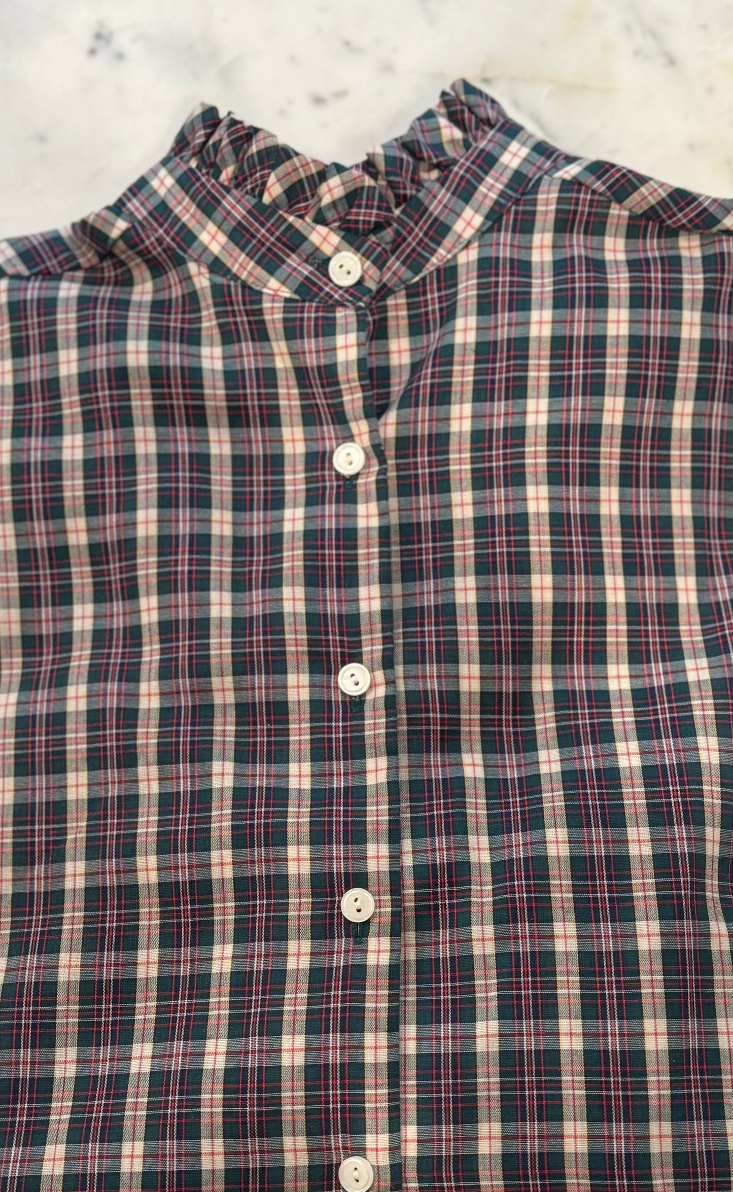 Vintage TJ's of California 70's Plaid Secretary Blouse