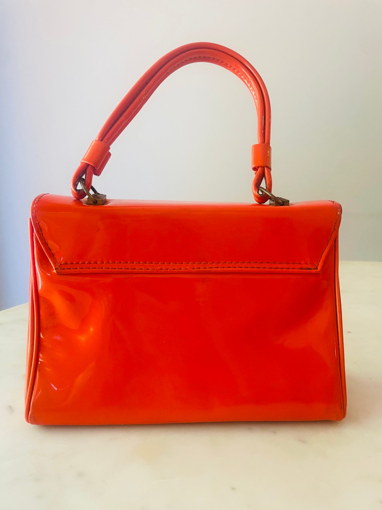 Vintage 1970's Patent Leather Handbag