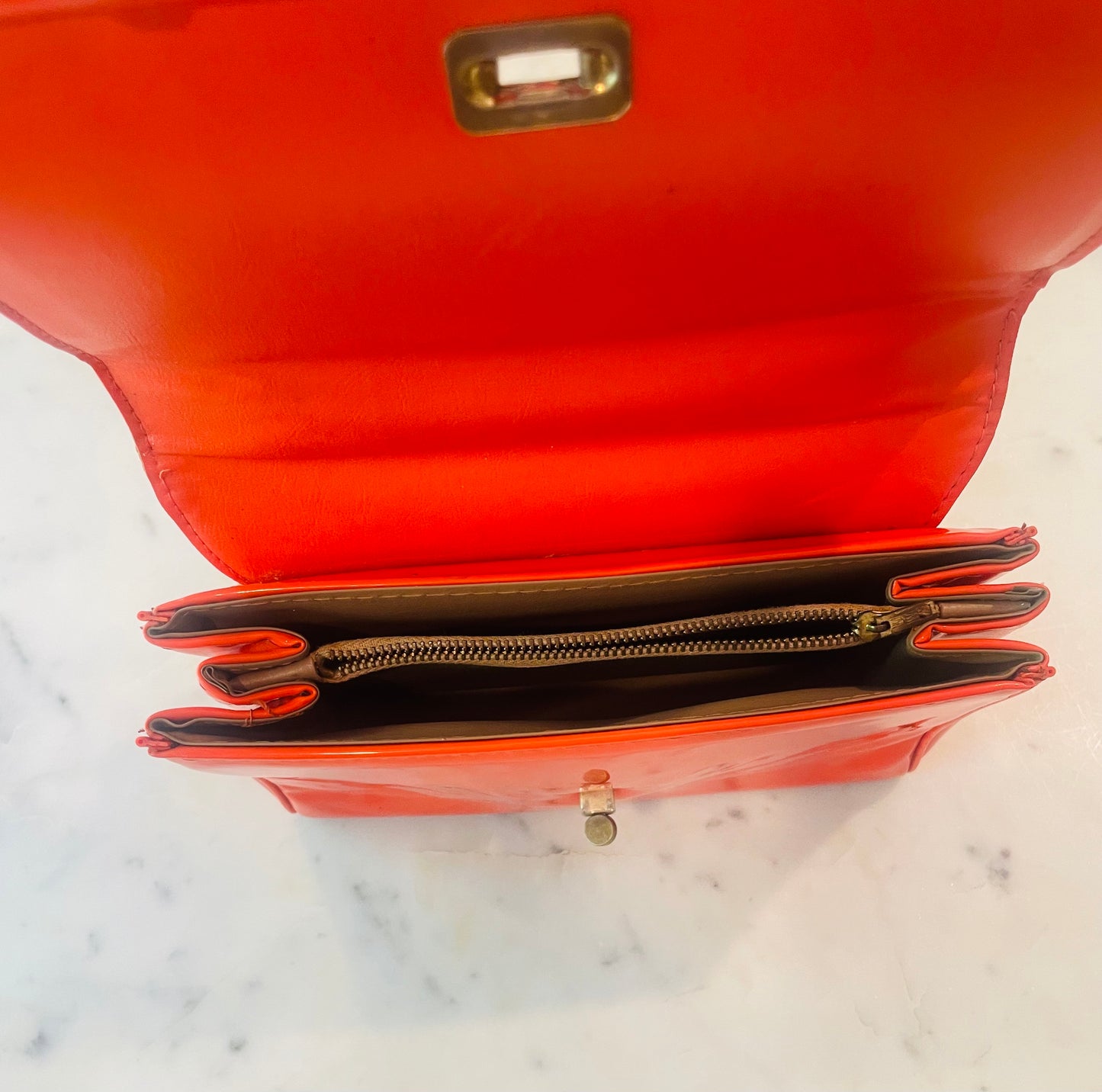 Vintage 1970's Patent Leather Handbag
