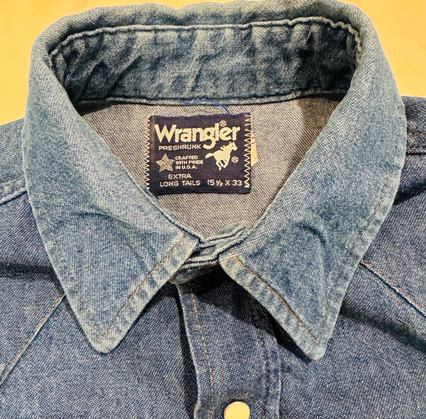 Vintage Wrangler Western Shirt Denim Shirt