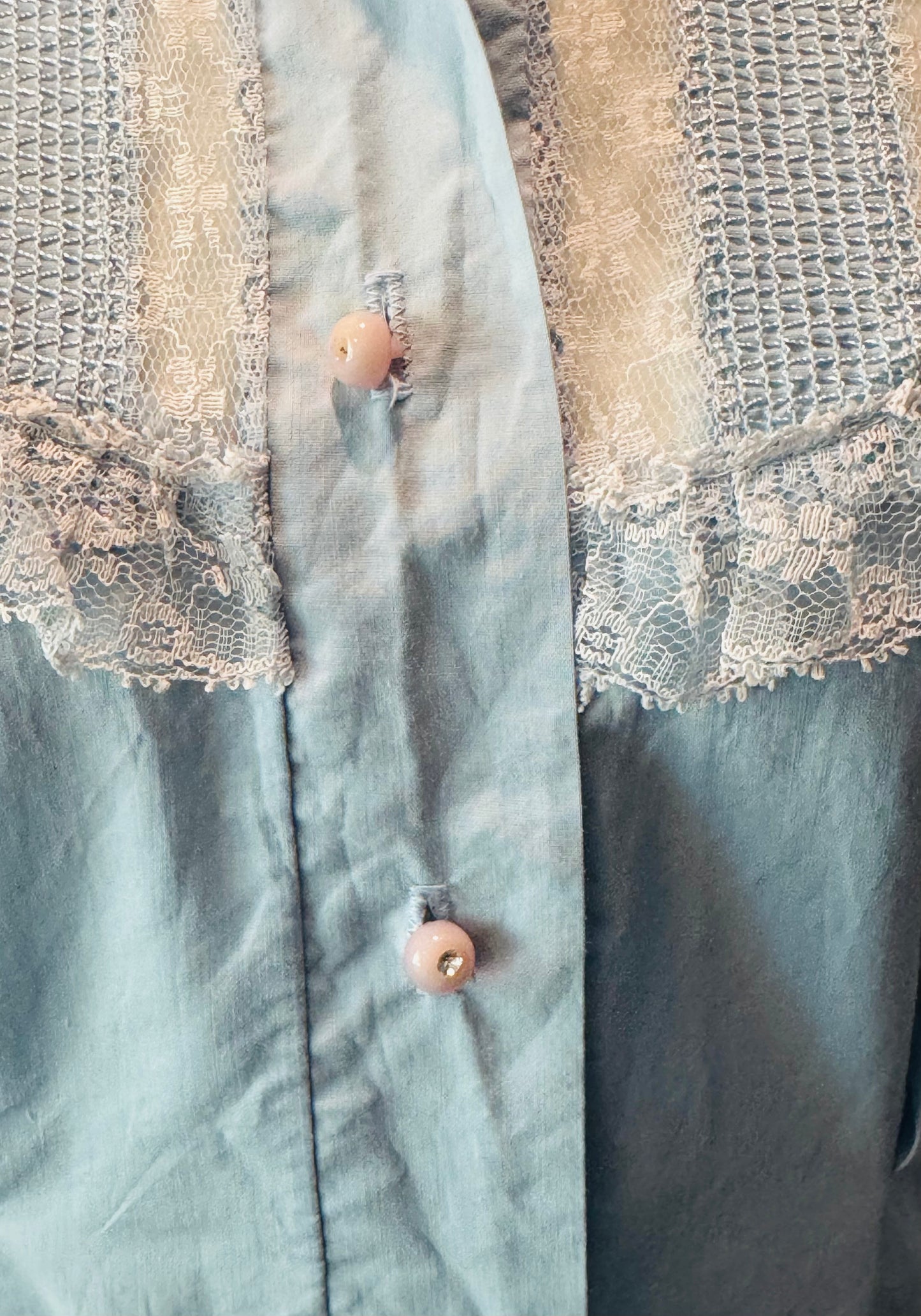 Vintage 70's Lace and Cotton Blouse