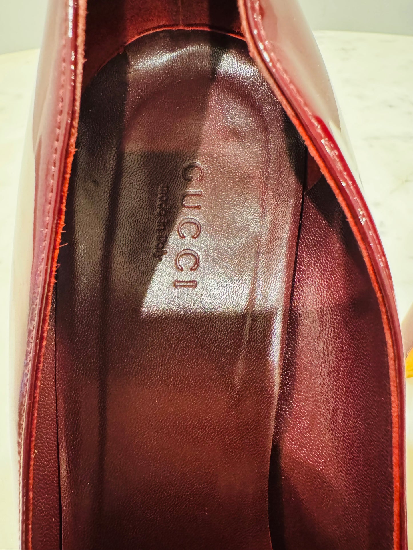 Gucci Vintage Patent Leather Platform Shoes