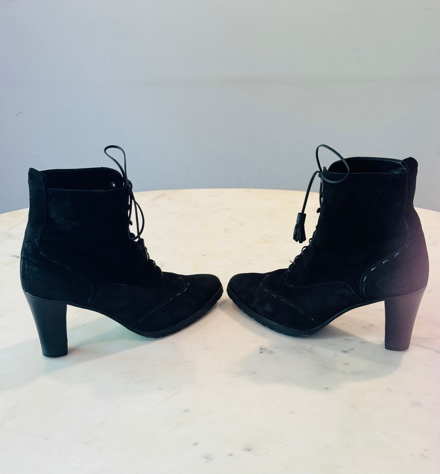 Gucci Vintage Suede Lace-Up Boots
