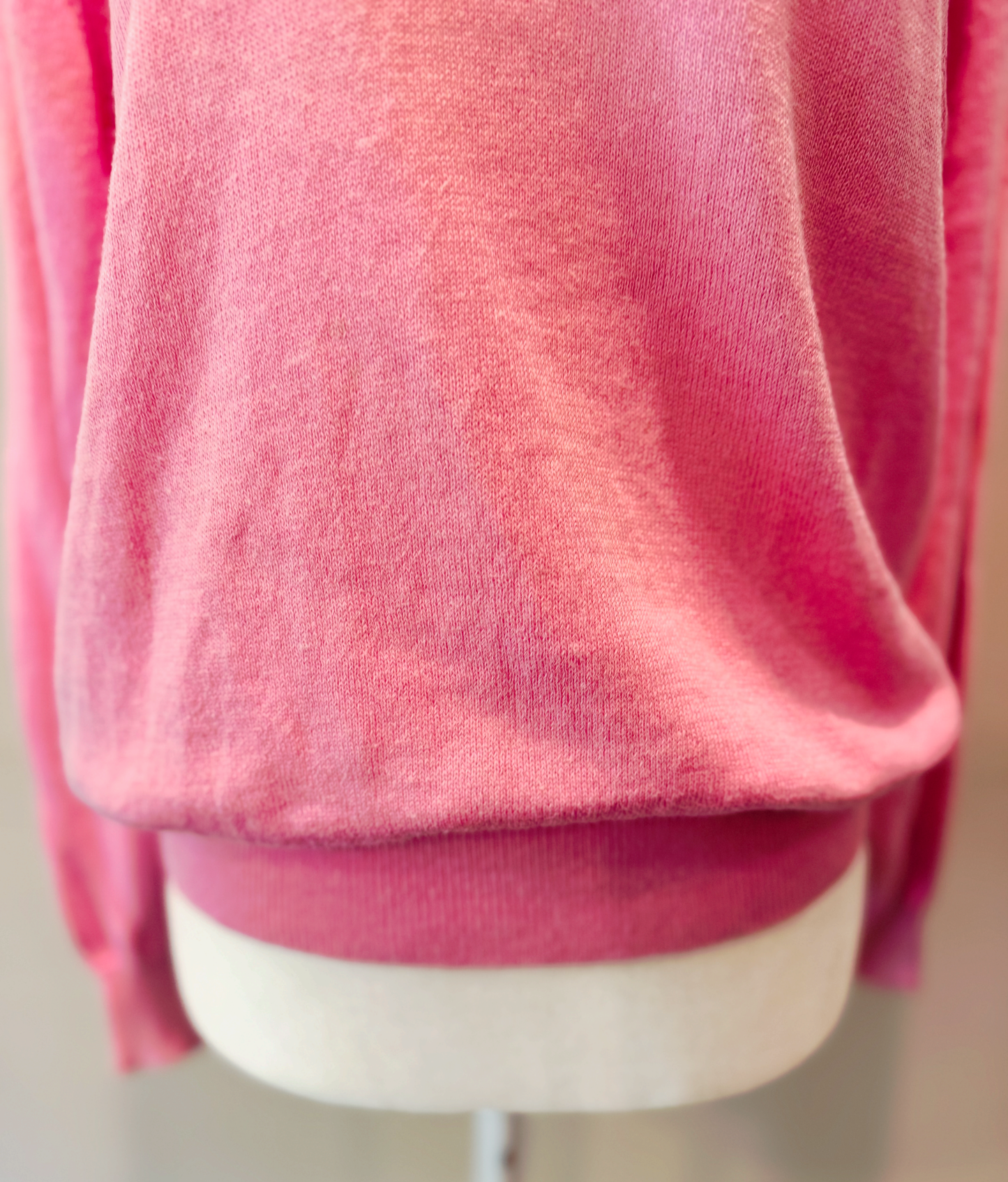 Burberrys Vintage Pink V-Neck Sweater