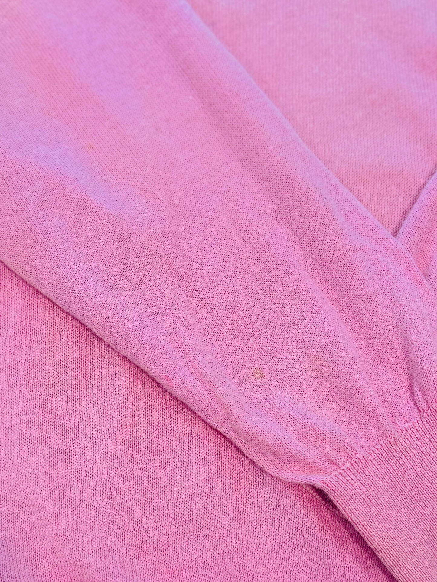 Burberrys Vintage Pink V-Neck Sweater