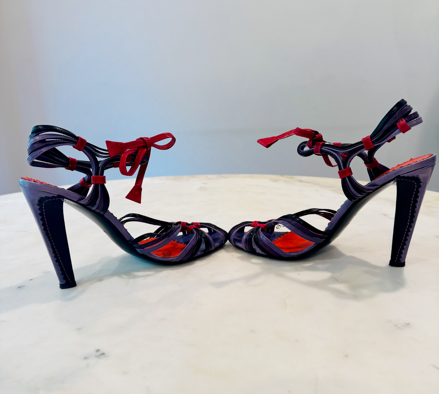 Yves Saint Laurent Rive Gauche Ankle Strap Shoes.