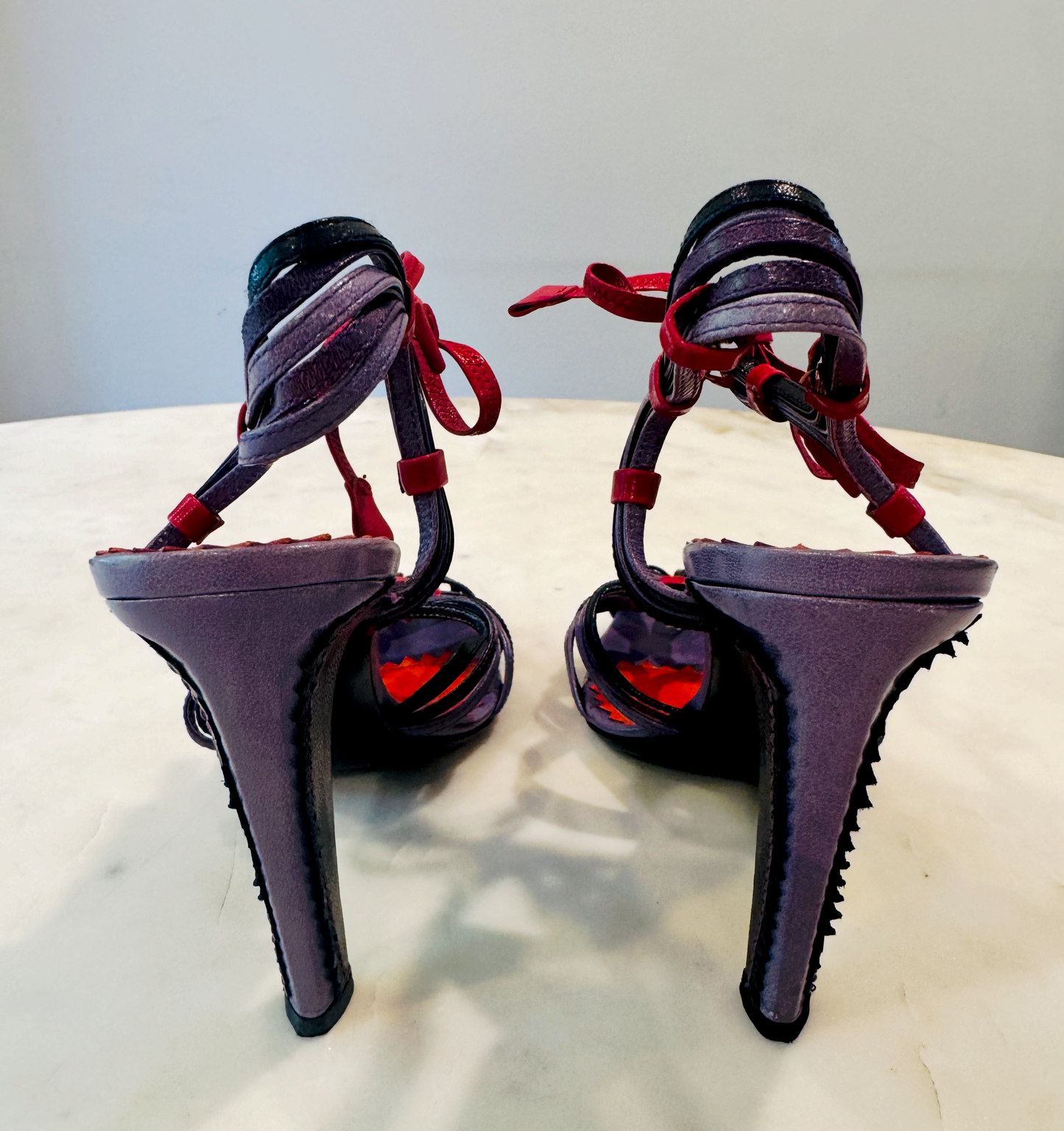 Yves Saint Laurent Rive Gauche Ankle Strap Shoes.