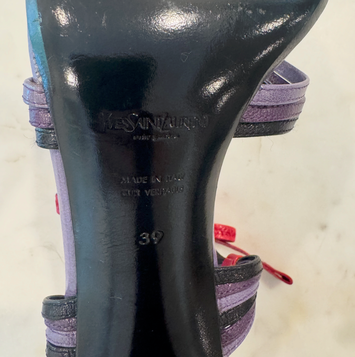 Yves Saint Laurent Rive Gauche Ankle Strap Shoes.