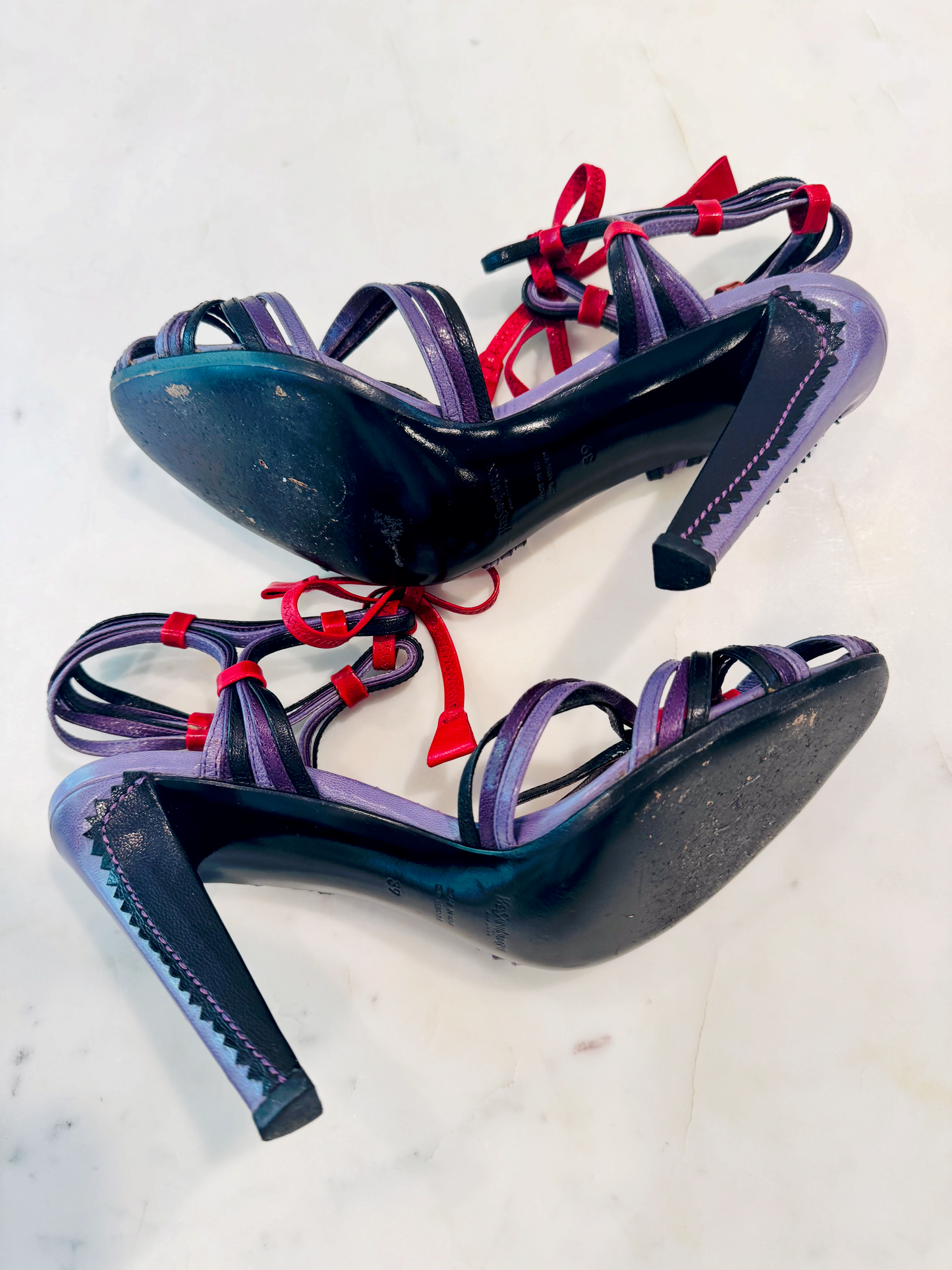Yves Saint Laurent Rive Gauche Ankle Strap Shoes.