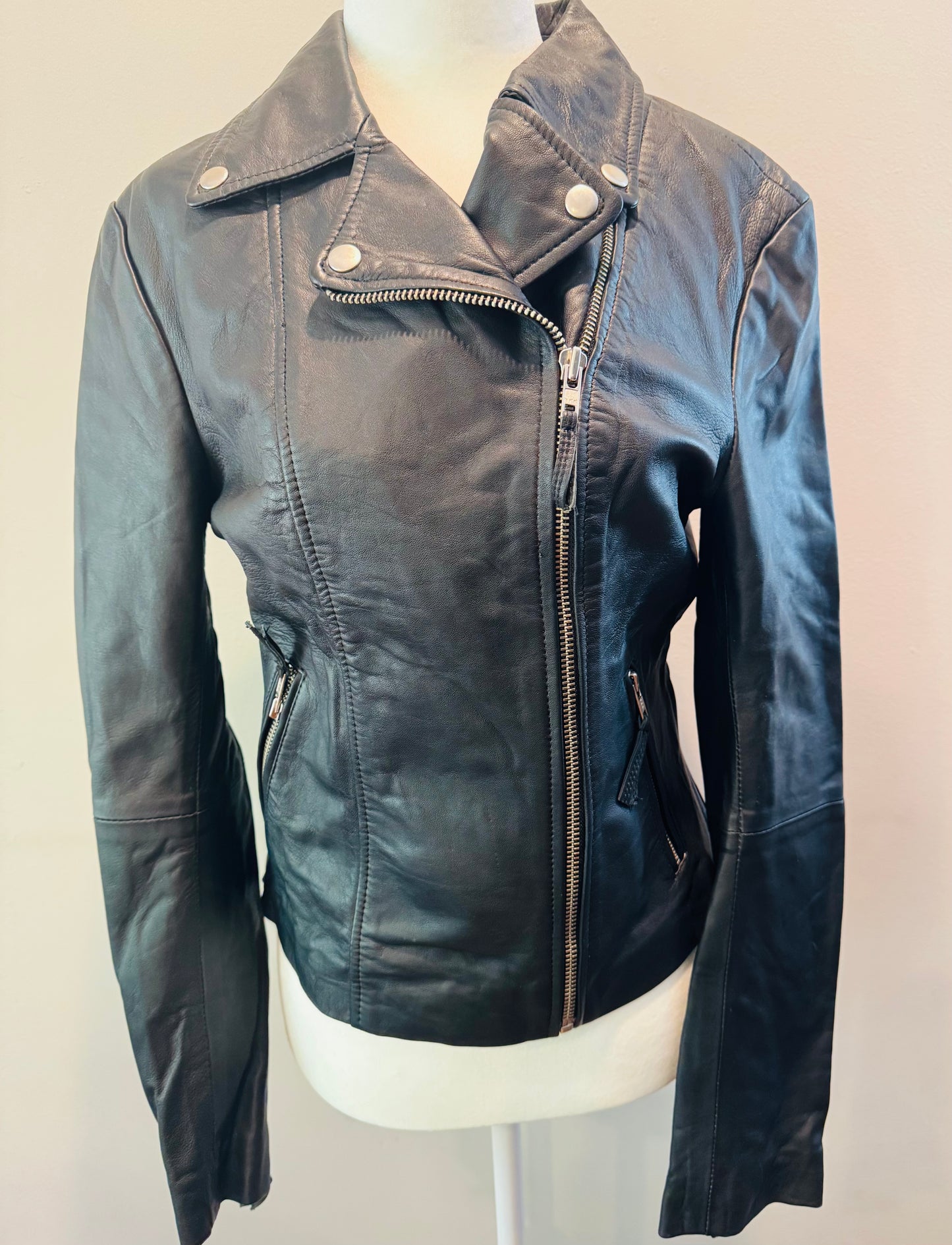 Vintage Leather Motorcycle Jacket