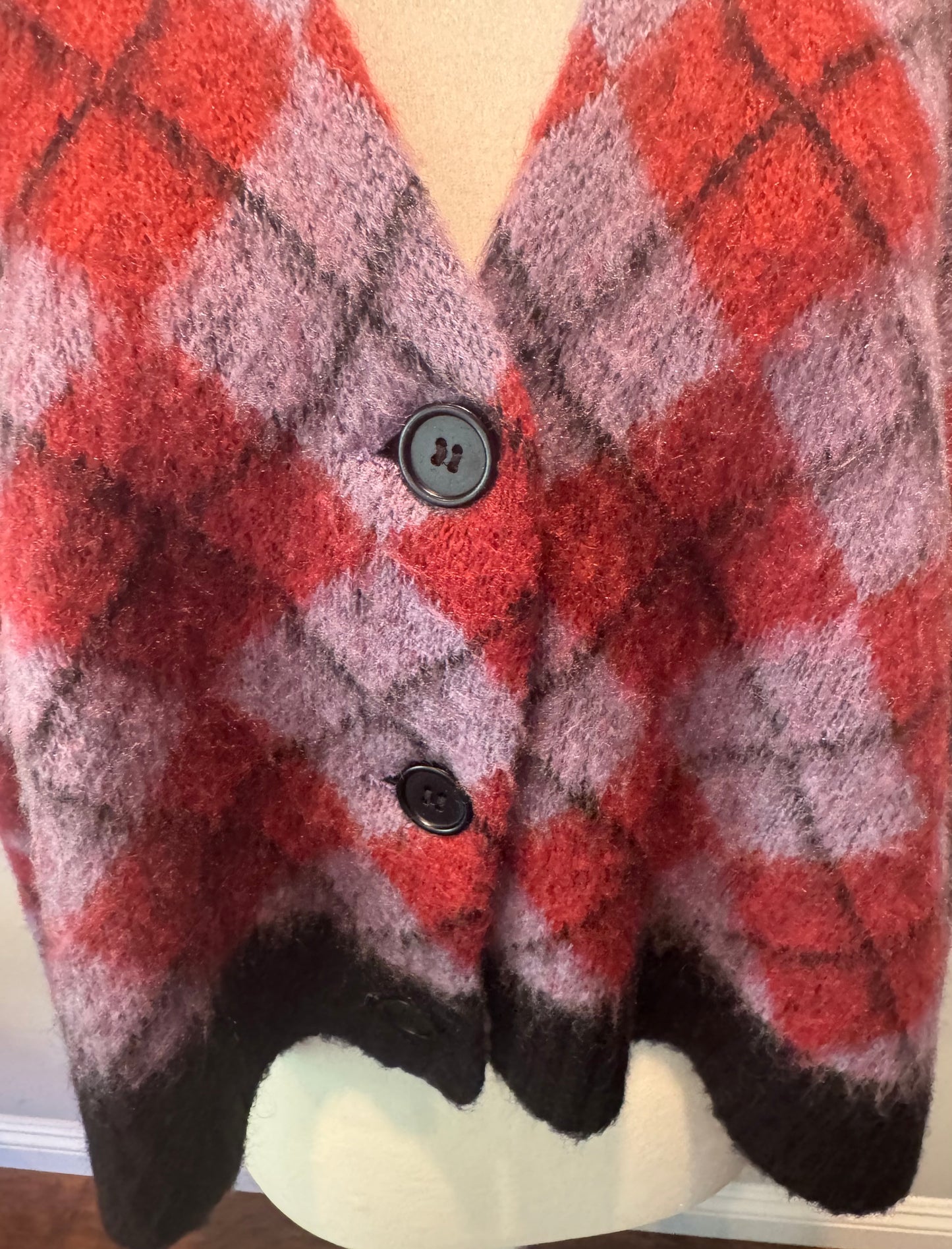 Ragged Jeans Brushed Argyle Cardigan
