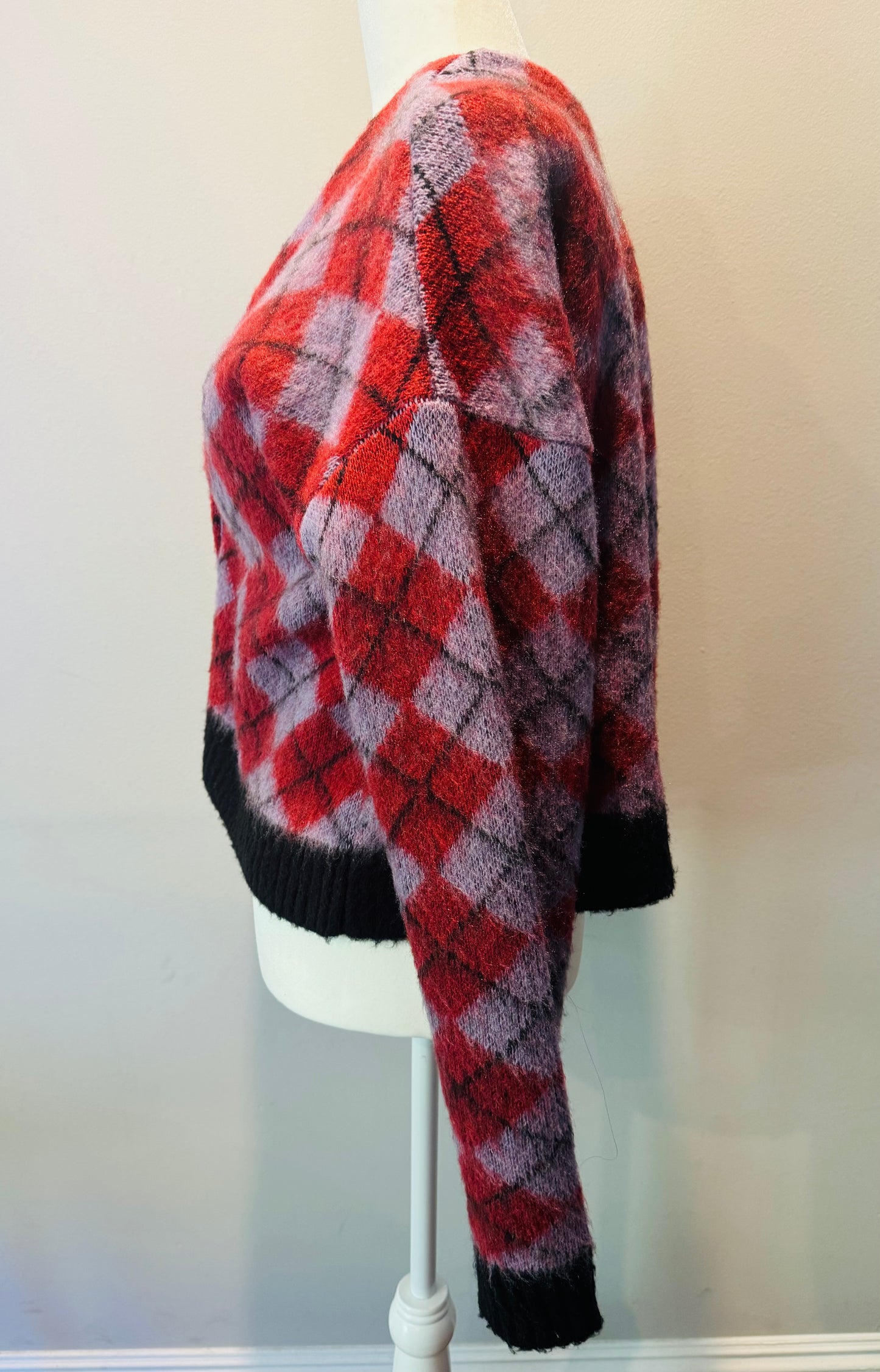 Ragged Jeans Brushed Argyle Cardigan