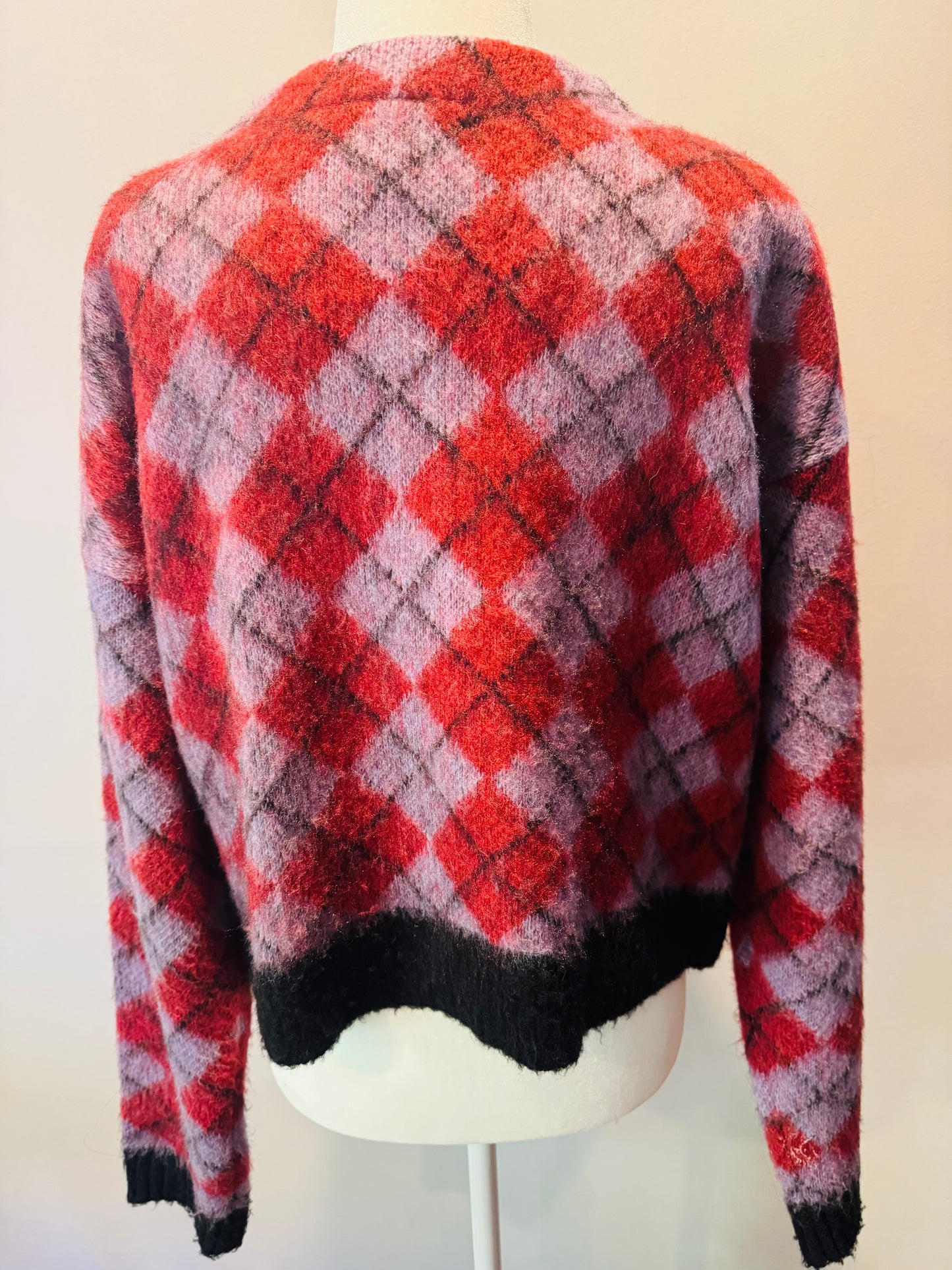 Ragged Jeans Brushed Argyle Cardigan