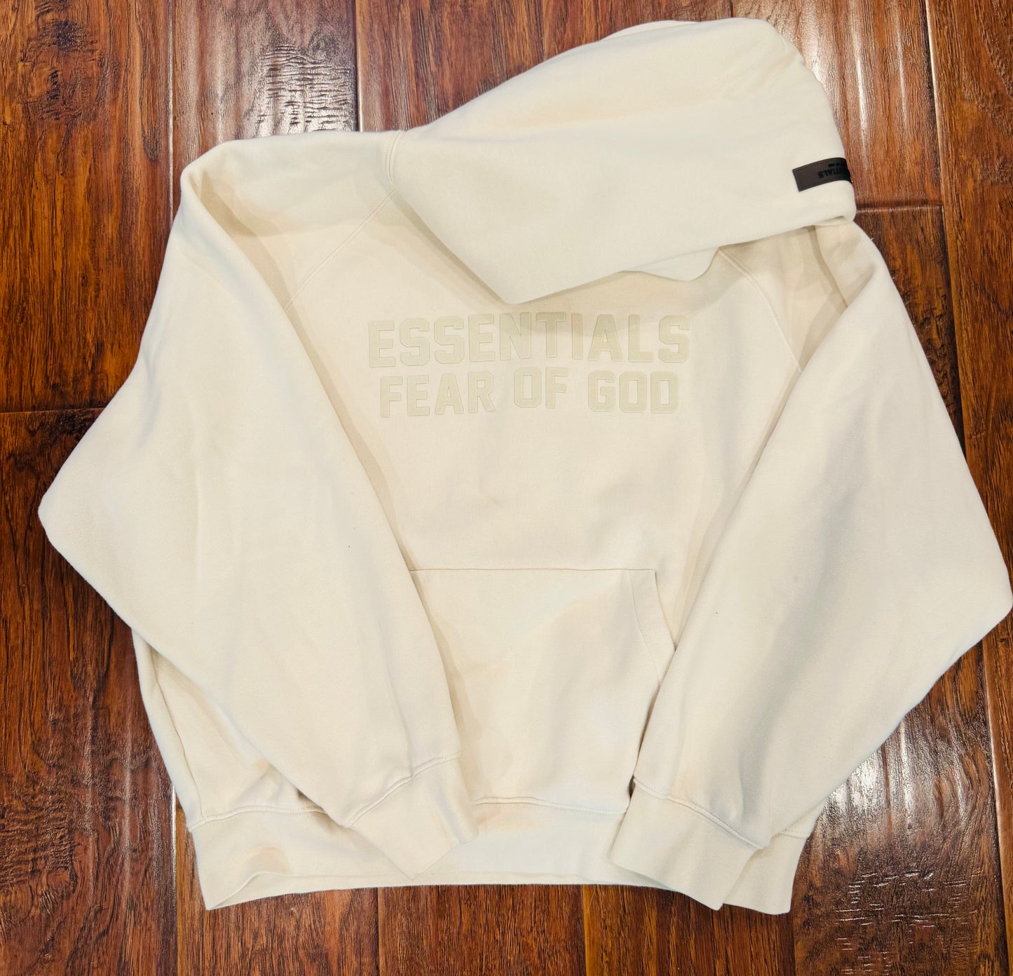 Essentials-Fear of God Hoodie in Eggshell