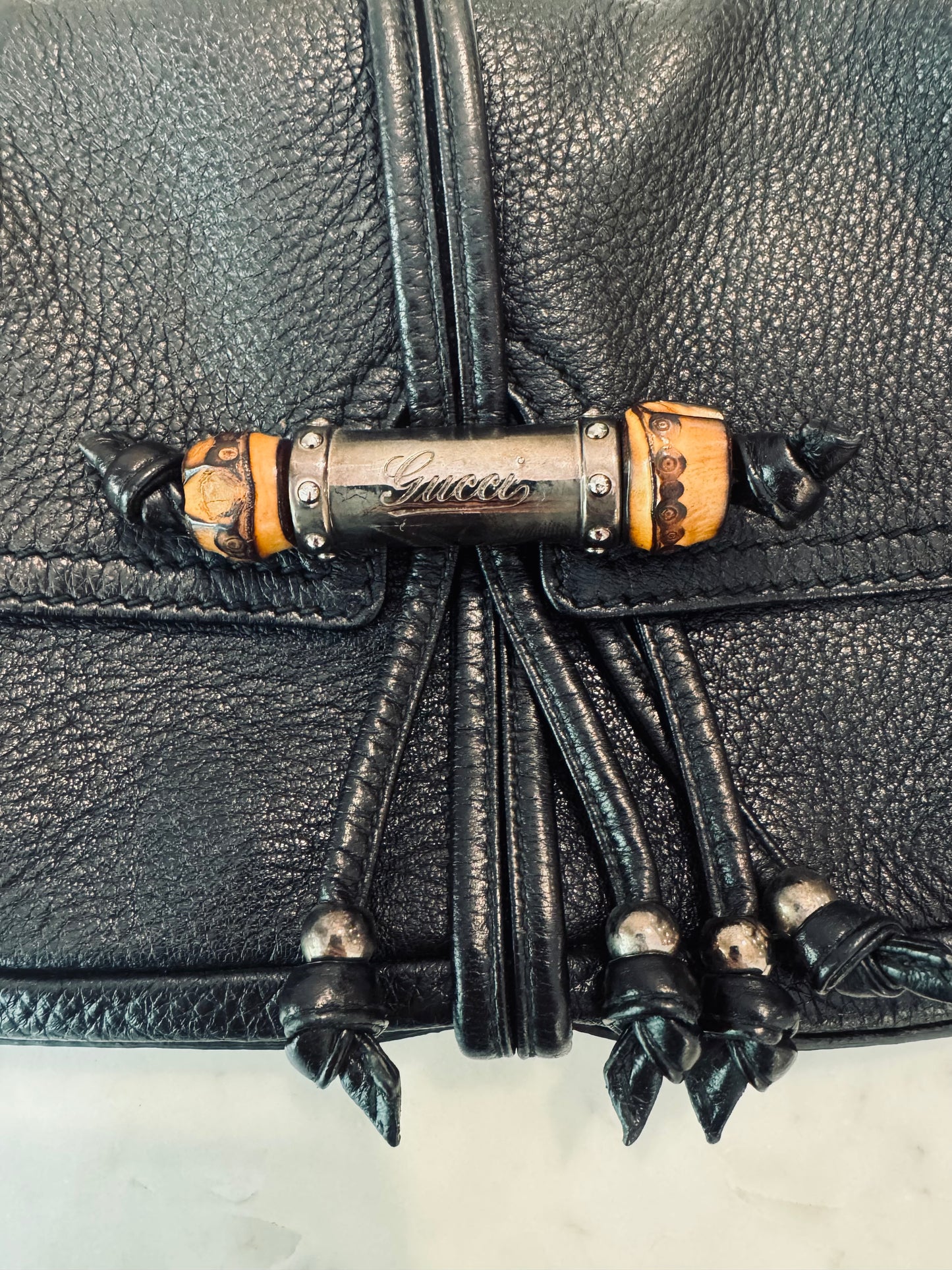 Gucci Vintage Croisette Black Evening Purse
