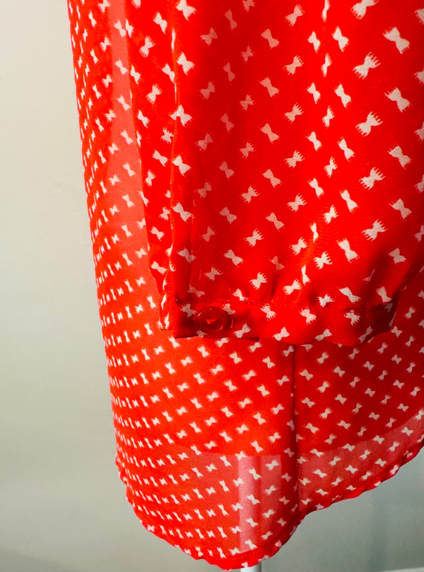Secretary Bow Print Blouse