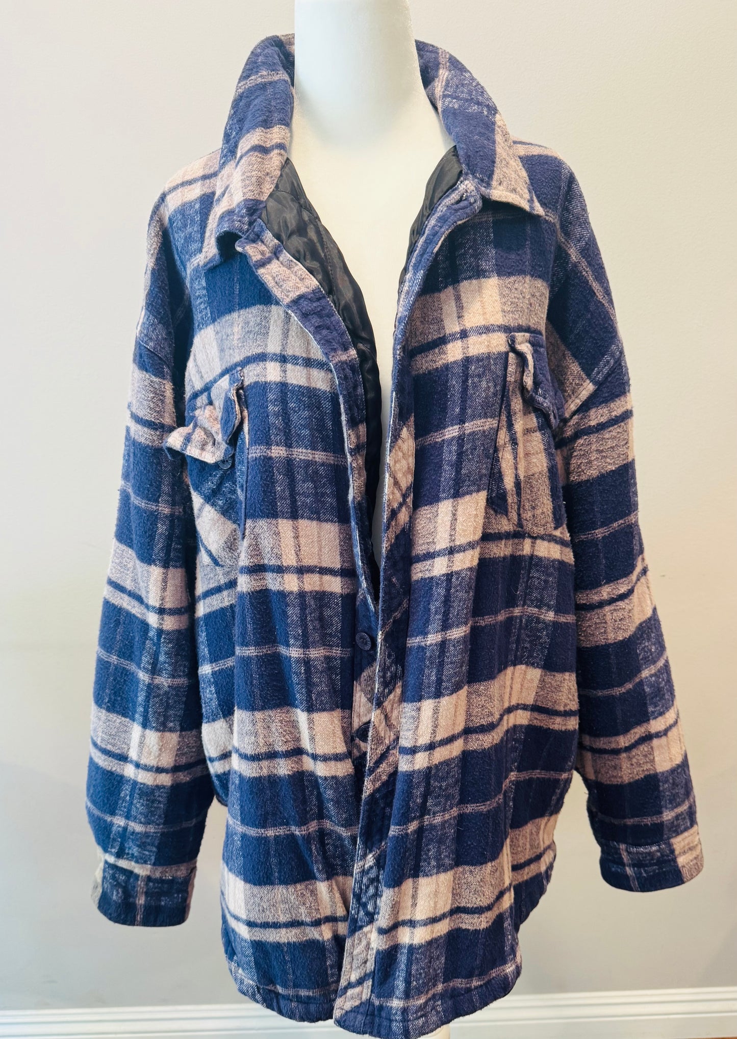 Vintage Plaid Shacket Jacket
