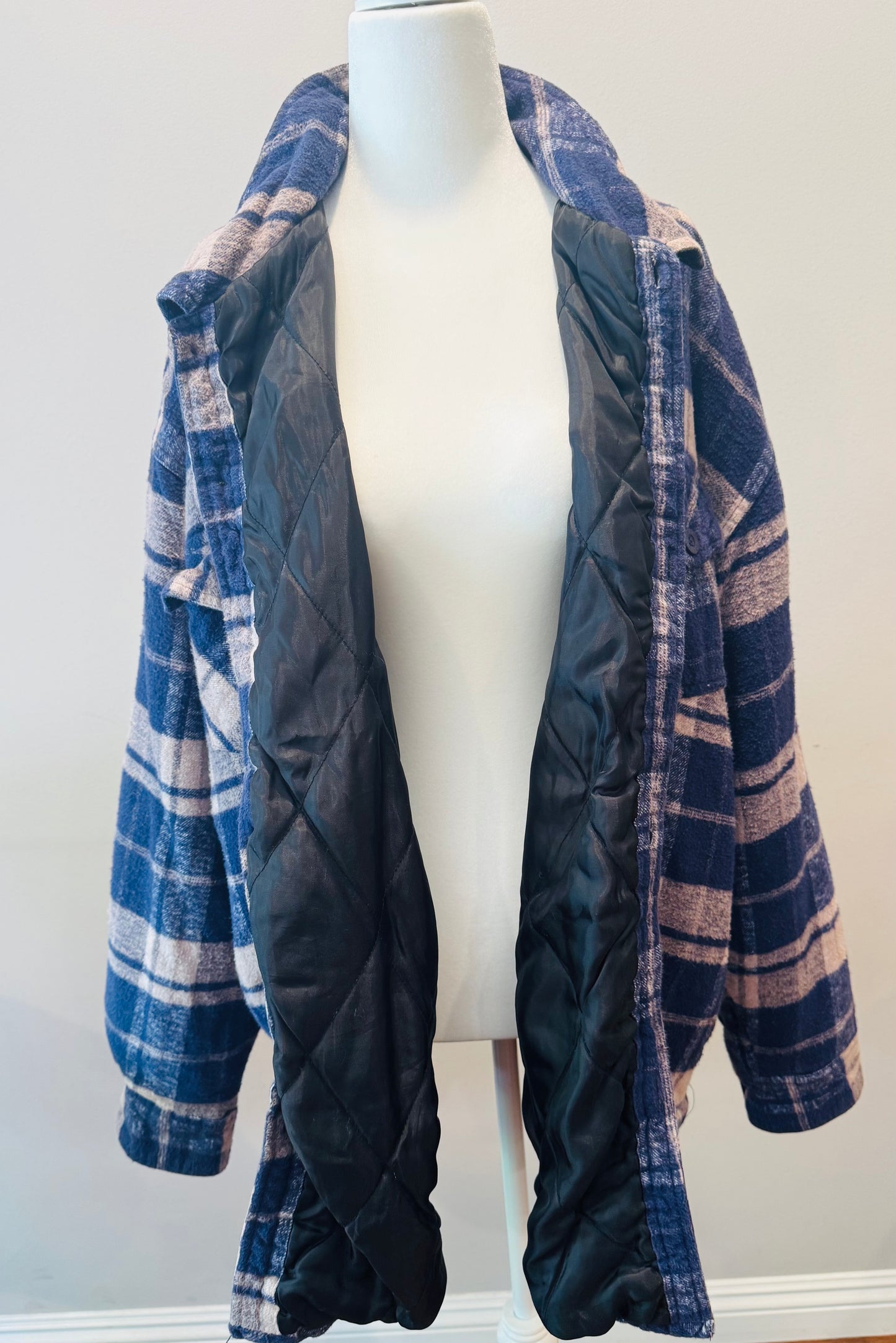 Vintage Plaid Shacket Jacket