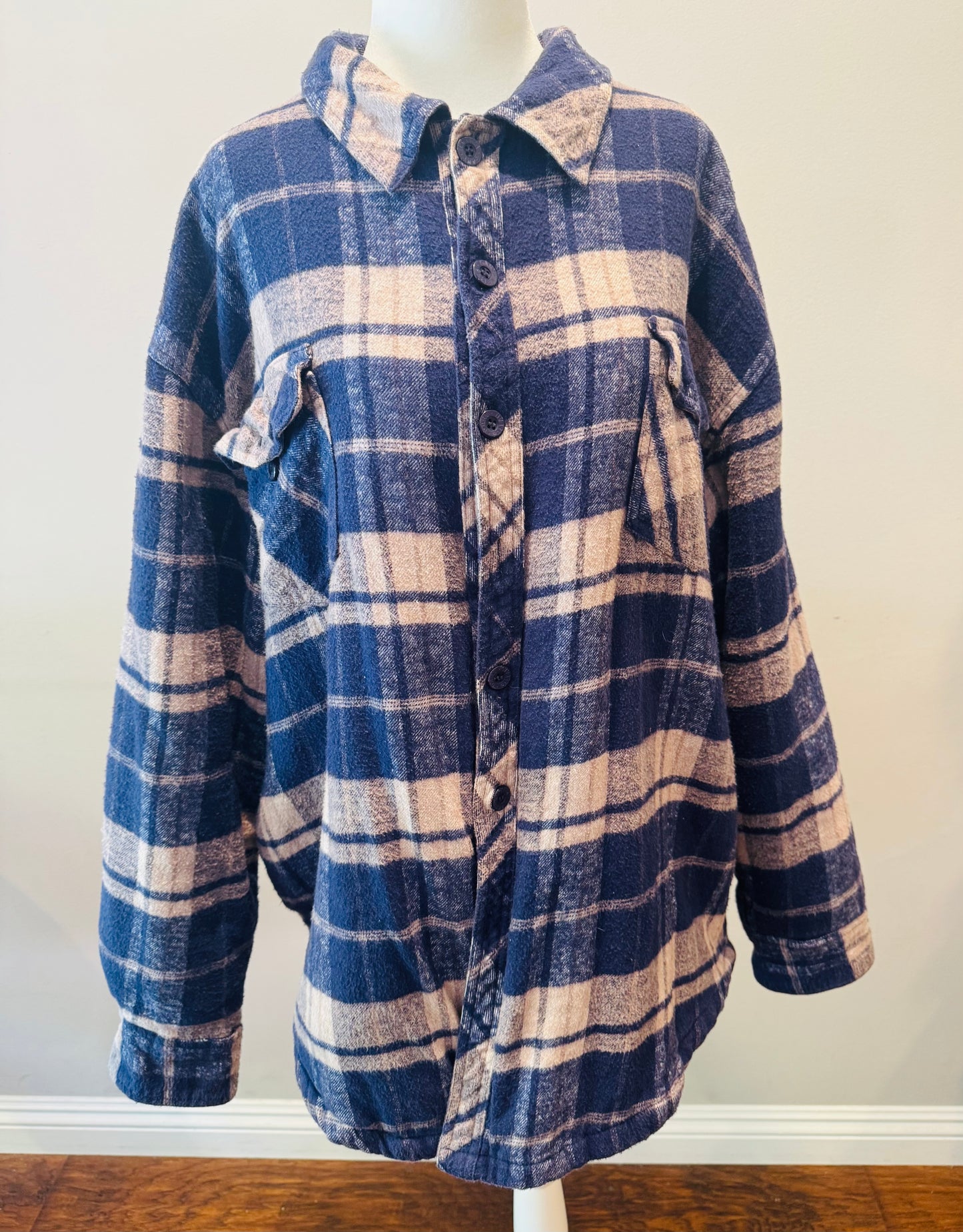 Vintage Plaid Shacket Jacket