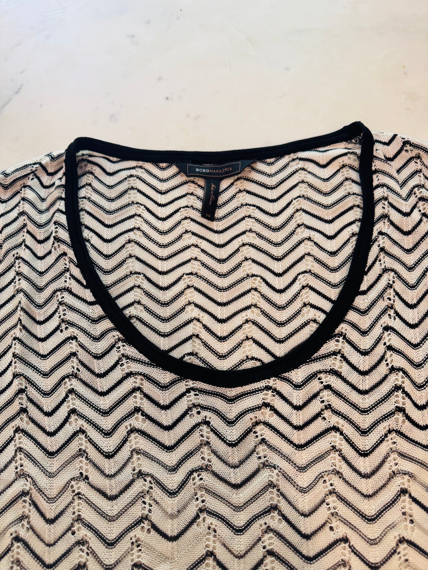 Vintage BCBG MaxAzria Chevron Tunic Sweater