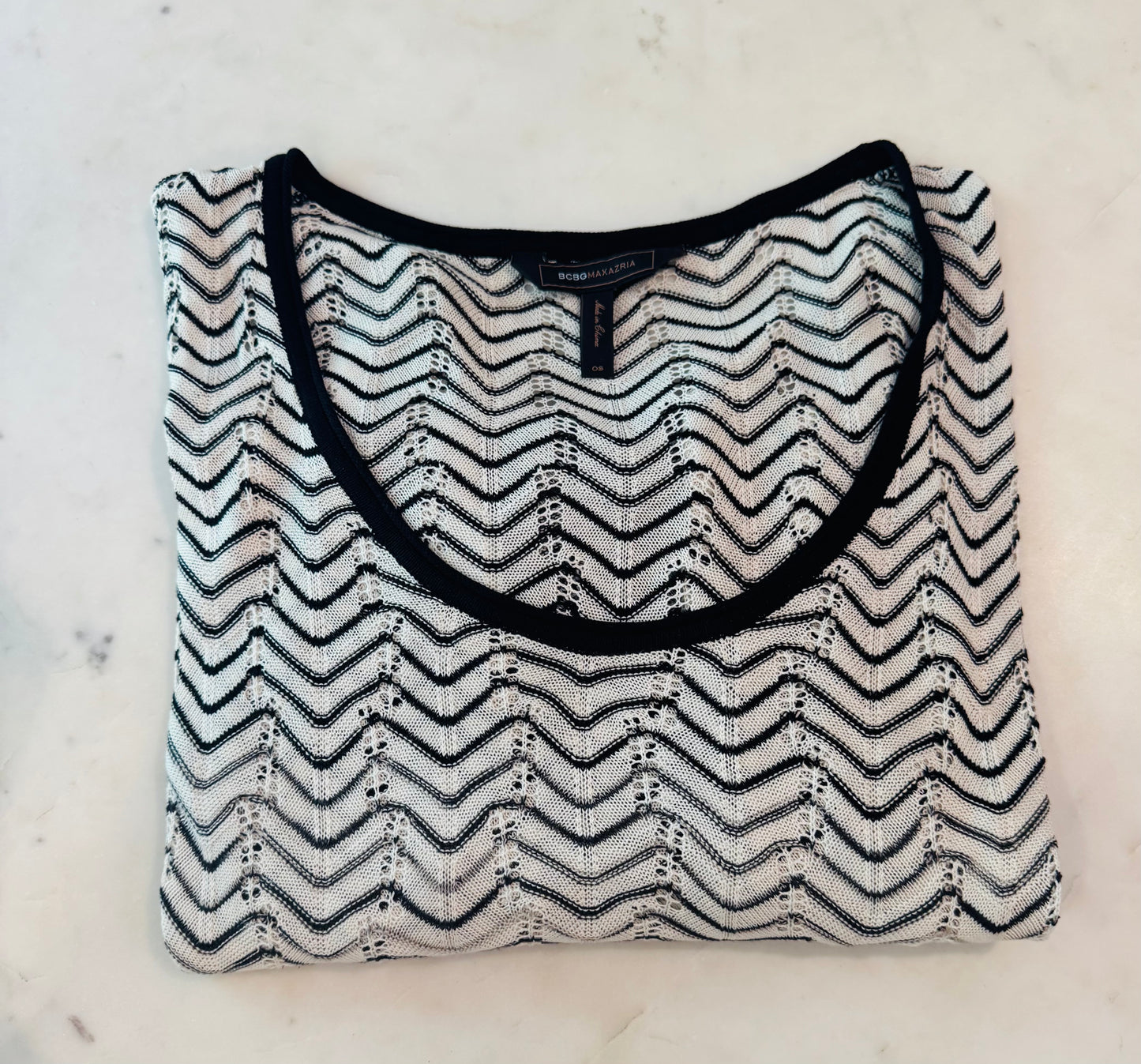 Vintage BCBG MaxAzria Chevron Tunic Sweater