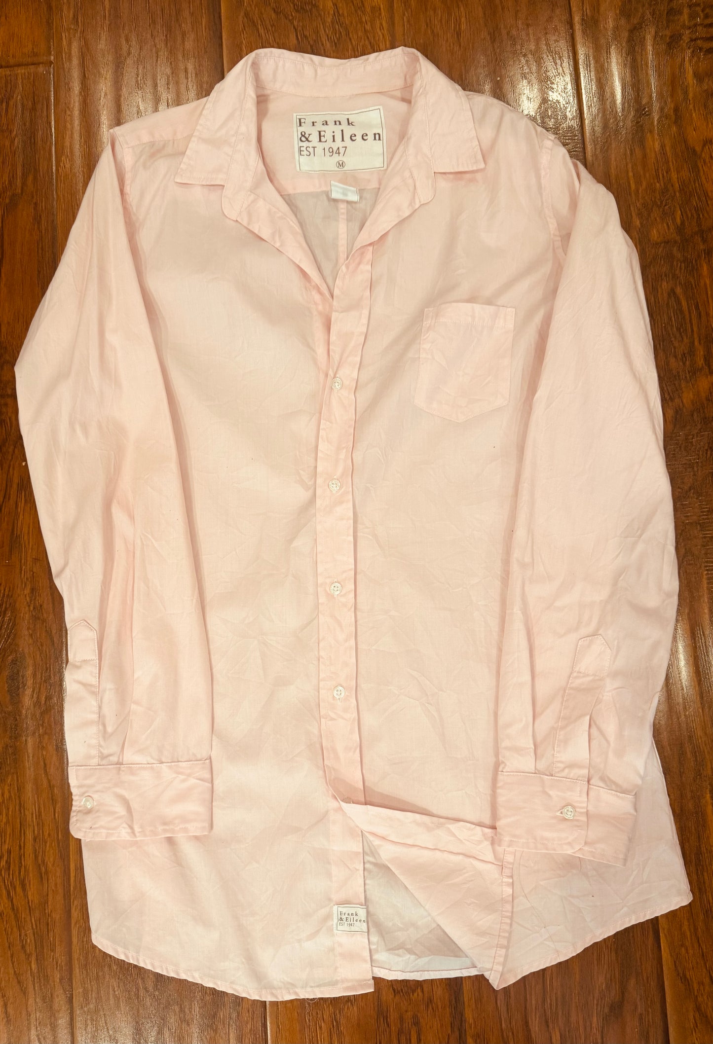 Vintage Frank & Eileen Light Pink Cotton Shirt