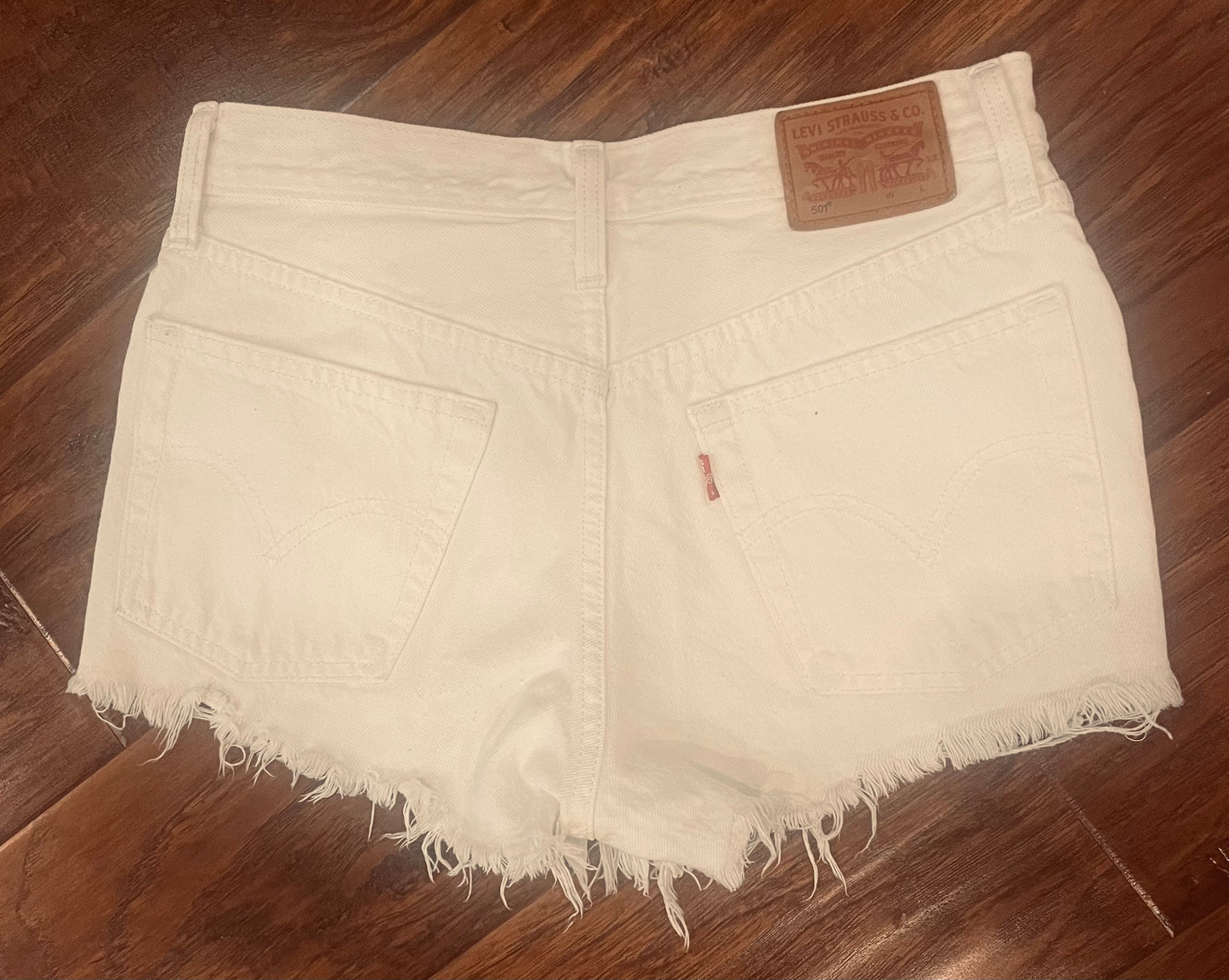 Levi's White Cutoff Shorts