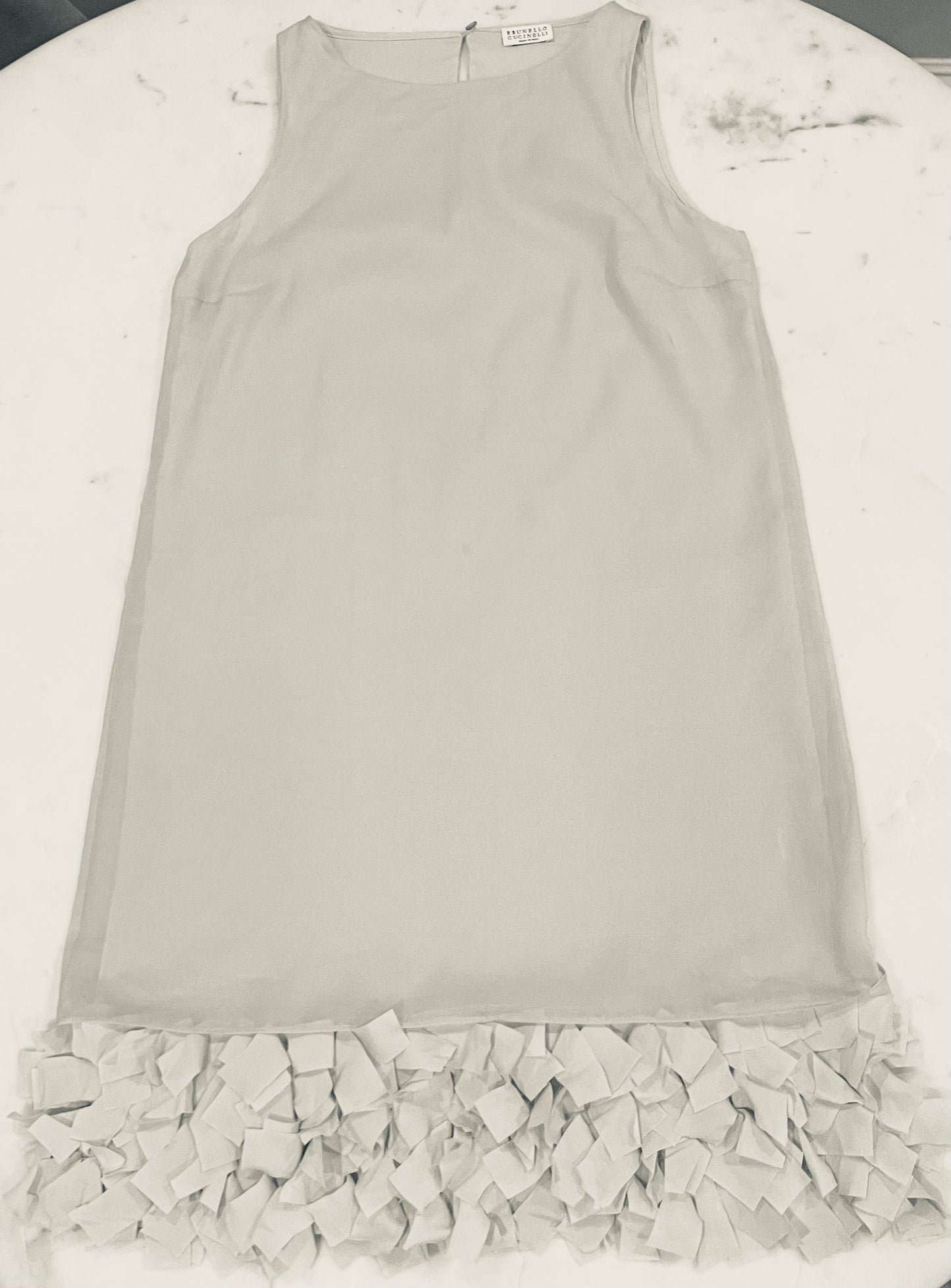 Vintage Brunello Cucinelli Butterfly Hem Organza Dress
