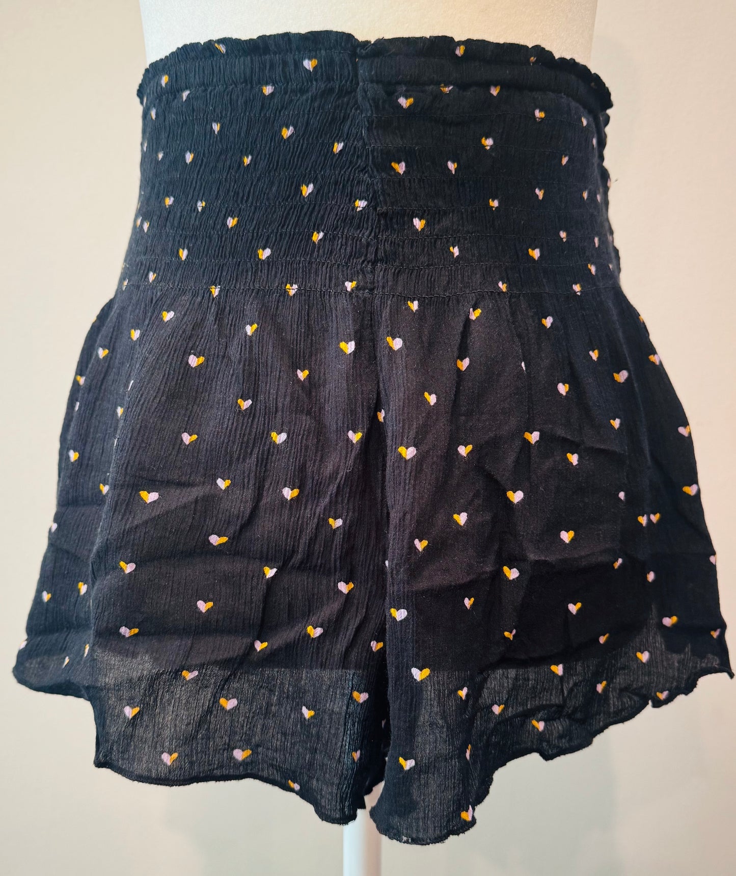 Free People Heart Print Shorts