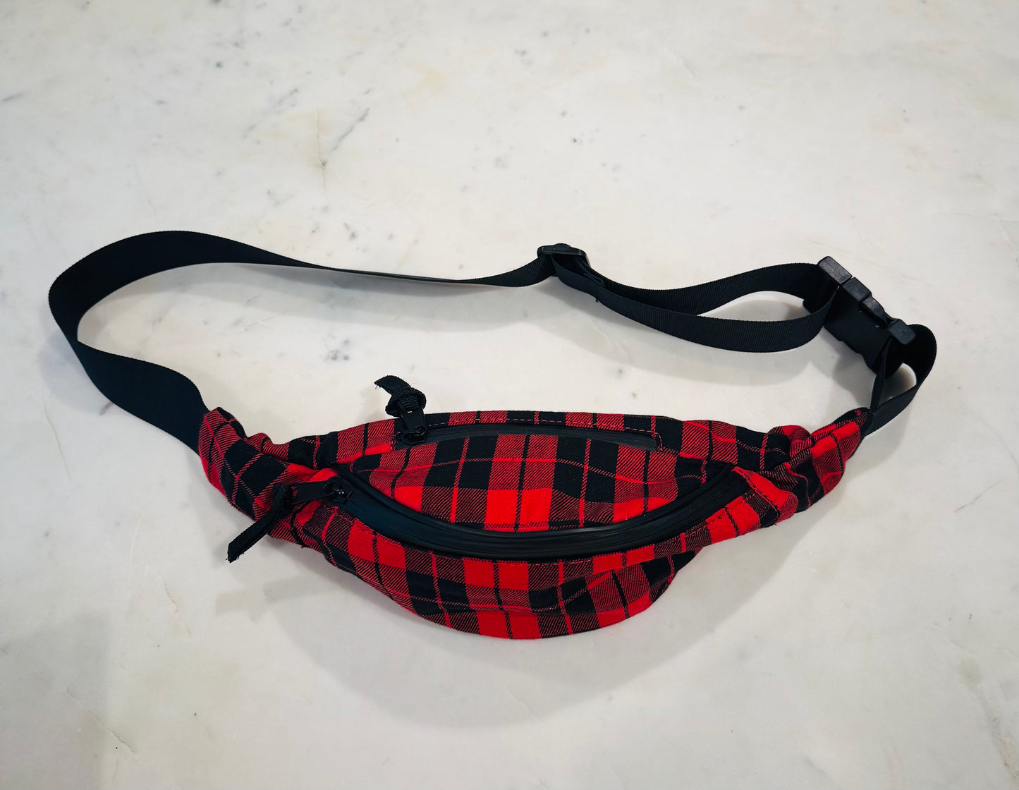 Vintage Plaid Fanny Pack Bag