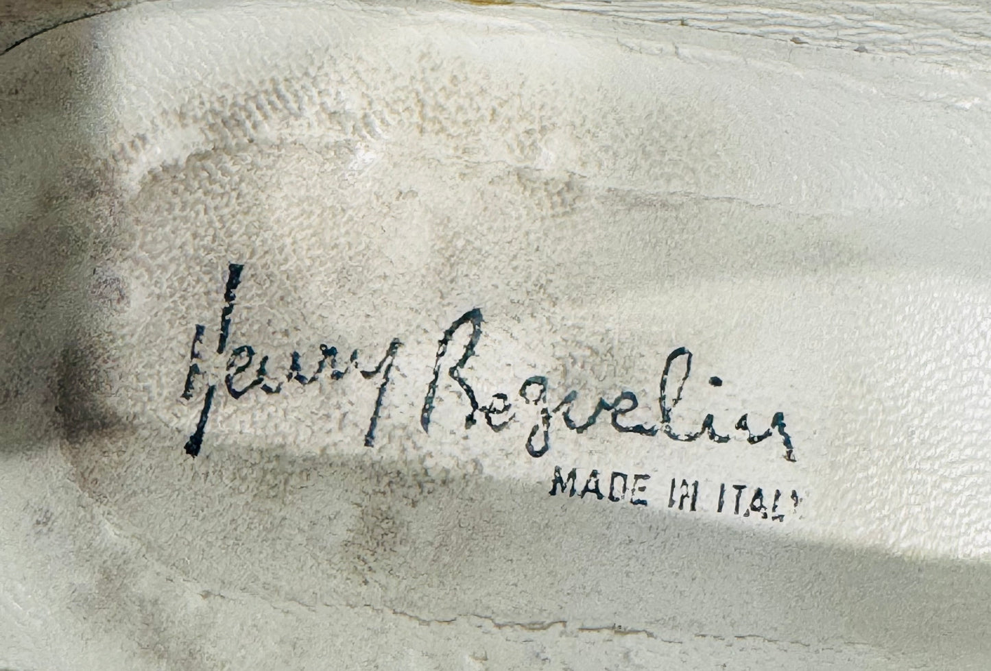 Vintage Henry Beguelin Handmade Two-Tone Italian Leather Oxfords Shoes