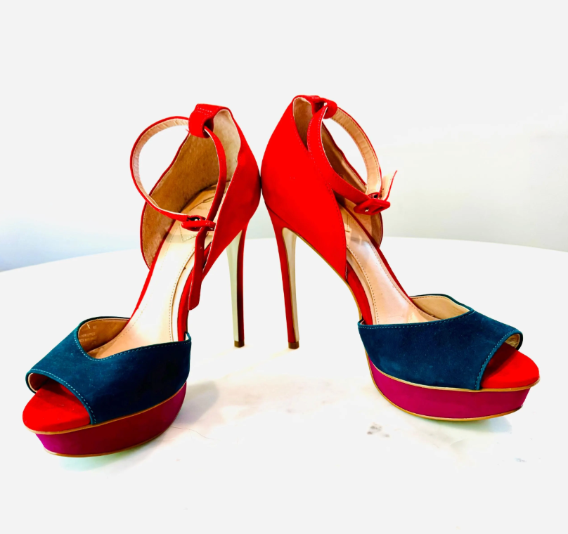 Brian Atwood Roma Suede Platform Sandals