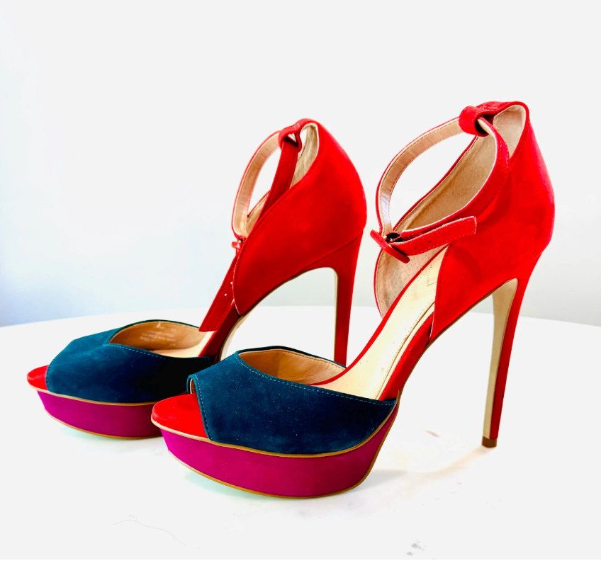 Brian Atwood Roma Suede Platform Sandals