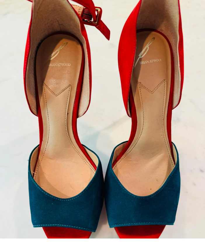 Brian Atwood Roma Suede Platform Sandals