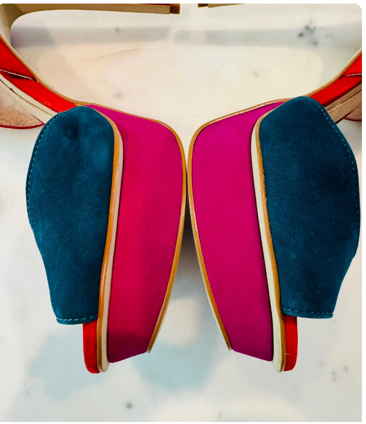 Brian Atwood Roma Suede Platform Sandals