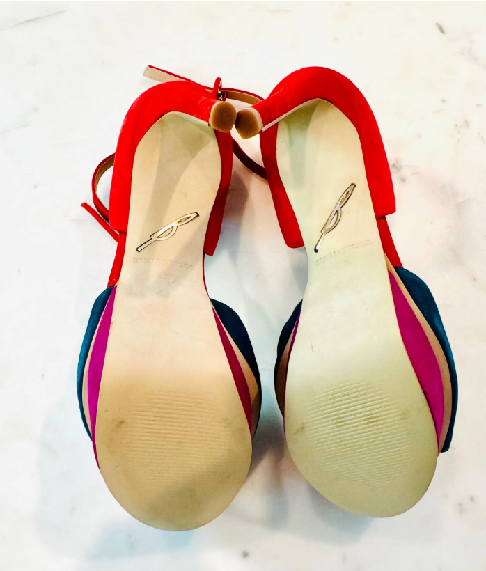 Brian Atwood Roma Suede Platform Sandals