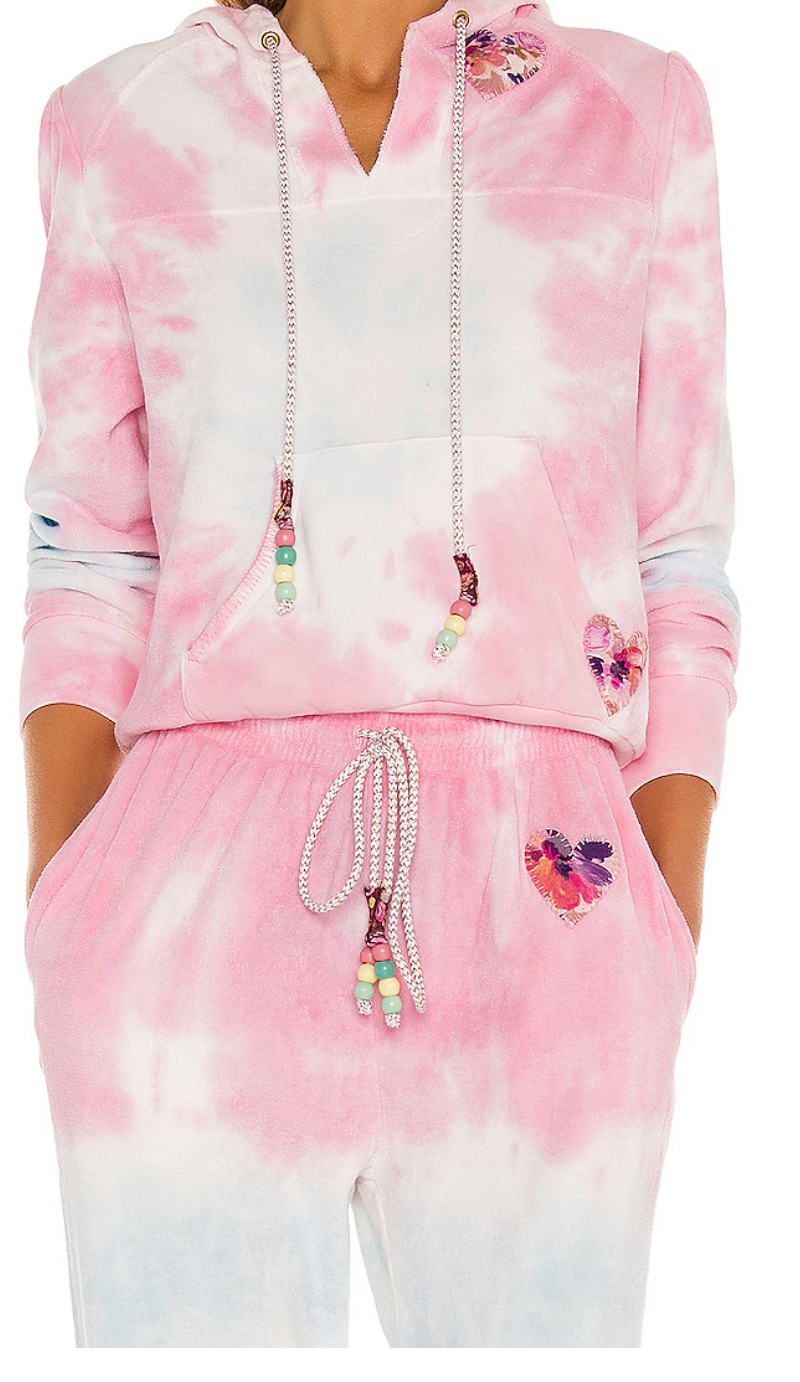 Love Shack Fancy Pink Tie-Dye Hoodie Terry Kirby Santinella Joggers Set