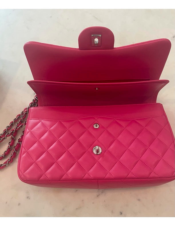 Chanel Pink Large Double Flap Handbag