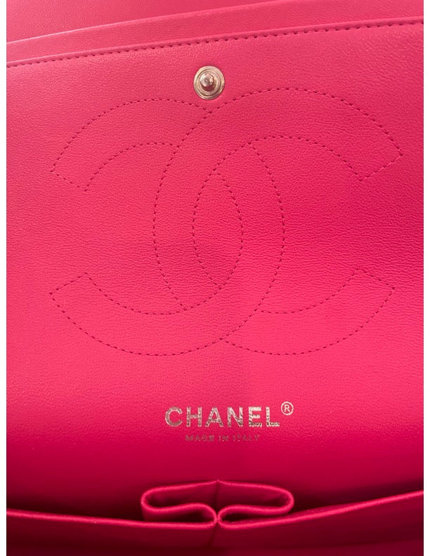 Chanel Pink Large Double Flap Handbag