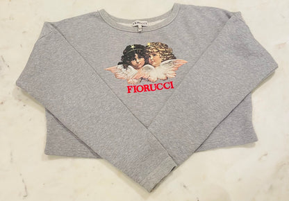 Vintage Y2K Fiorucci Angel Postcard Graphic Sweatshirt