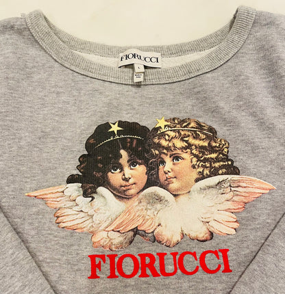 Vintage Y2K Fiorucci Angel Postcard Graphic Sweatshirt