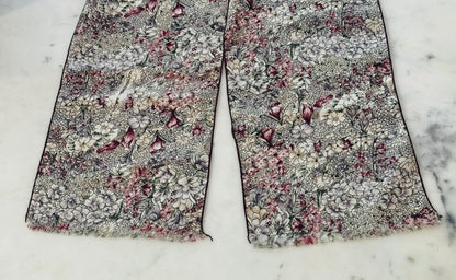 Vintage 1970s Floral Polyester Scarf