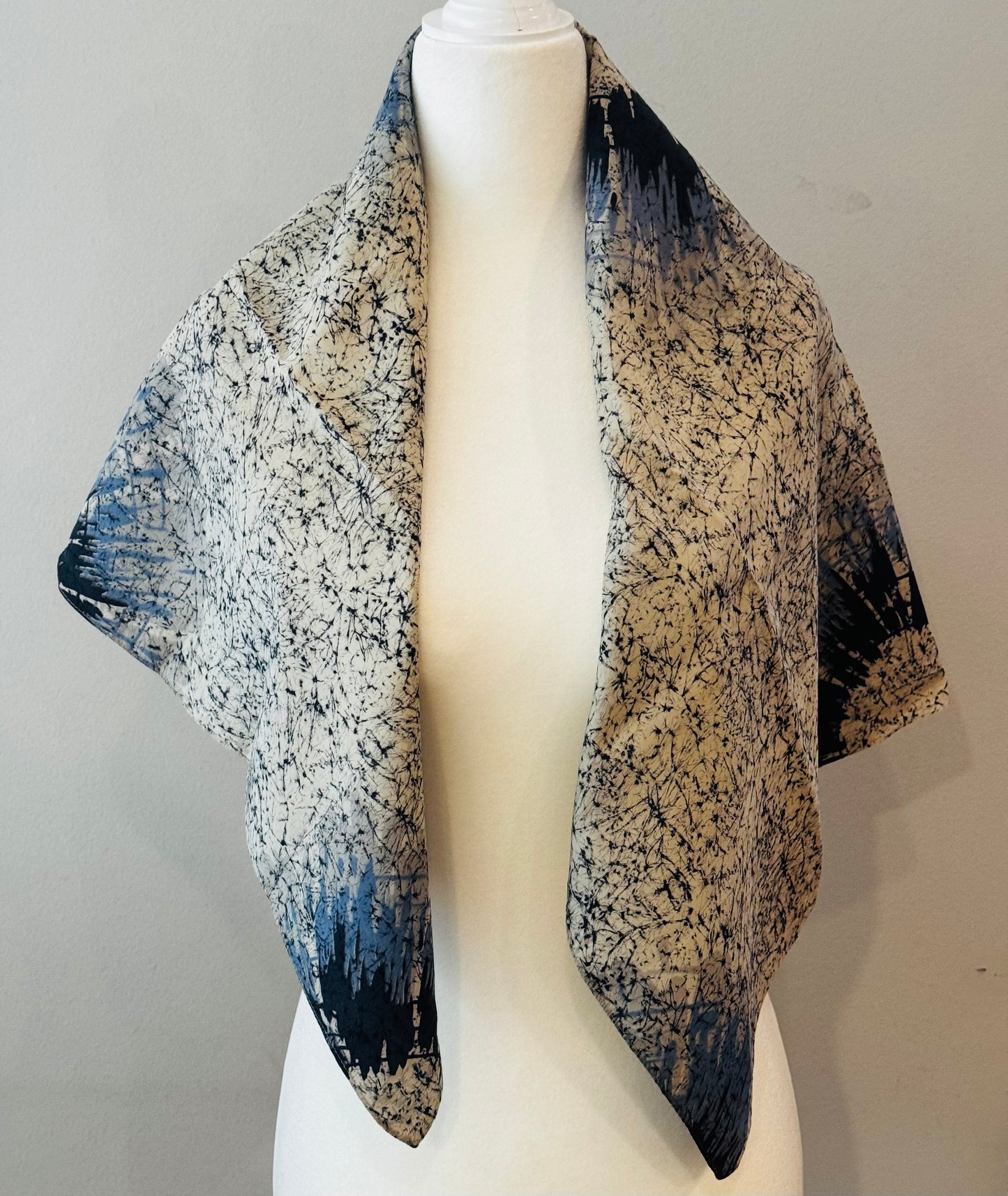 Vintage 1970s Abstract Print Scarf