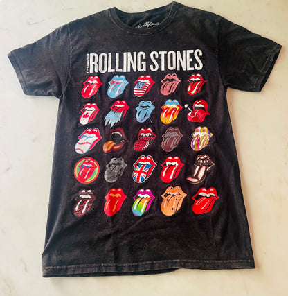 Vintage Rolling Stones Tongue International Flags T-Shirt