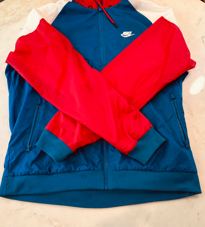 Retro 90s Nike Sportswear Windrunner Jacket Royal White Red Blue