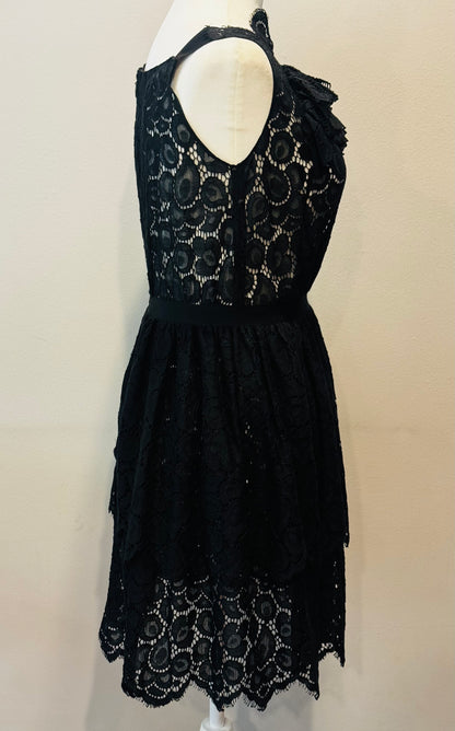 Vintage Nina Ricci Black Lace Sheer Dress