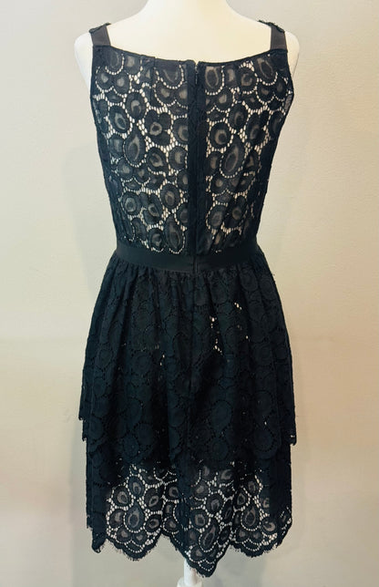 Vintage Nina Ricci Black Lace Sheer Dress