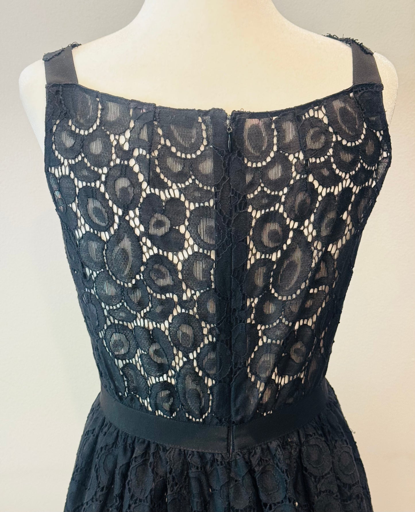 Vintage Nina Ricci Black Lace Sheer Dress