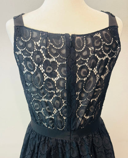 Vintage Nina Ricci Black Lace Sheer Dress